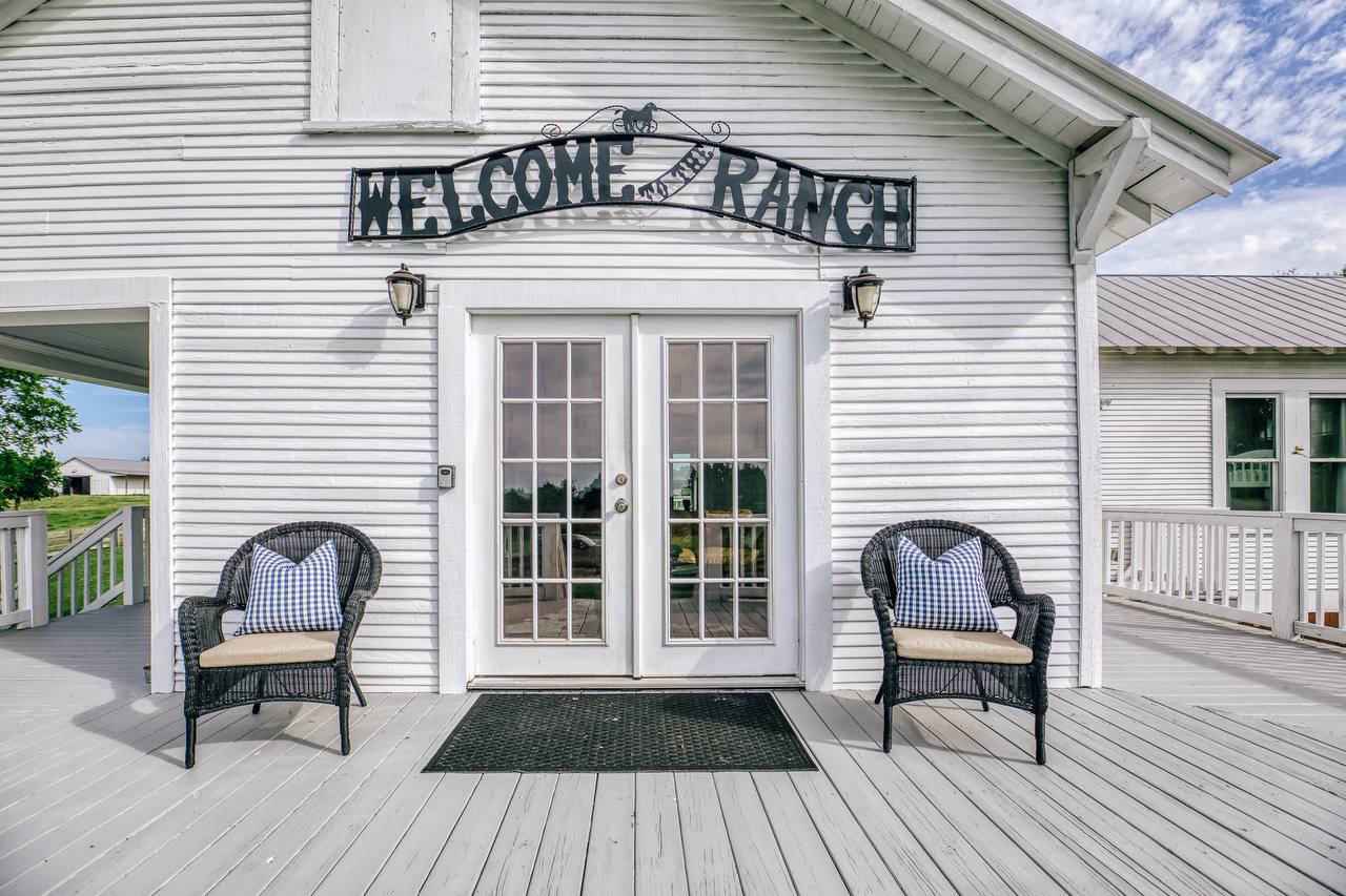 Welcome to the Ranch — front porch entrance